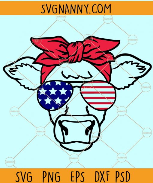 4th of July cow SVG, Patriotic Cow svg, Independence Day svg, American flag svg, patriotic Svg, July 4th Animals Svg, 4th of July shirt SVG, cow  USA flag svg, highland cow svg  files
