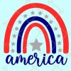 4th of July rainbow SVG, Rainbow America Svg, 4th of July SVG, Rainbow Svg, USA Flag Svg, Patriotic Svg Files
