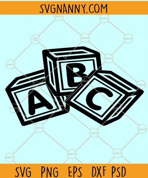 Alphabet SVG, Alphabet Blocks Svg, Blocks Svg, Alphabet Cut File for Cricut, Png, Dxf, Vector, Eps, Jpg, Building Blocks Alphabet SVG, Baby svg file