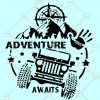 Adventure awaits jeep SVG, Jeep svg file for cricut, Outdoor Life svg, jeeper svg, Jeep Girl svg, Jeep logo svg, Jeep lover svg, Go Topless svg, Jeep Paw SVG, Jeep Hair Don’t Care svg file