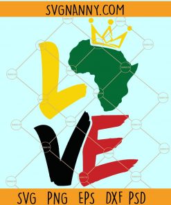 African American love SVG, African map SVG, Map and crown SVG, Juneteenth SVG, History SVG, Black lives matters svg, Black pride svg, Love map svg, Black History SVG, African American svg files