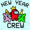 Among Us New Year SVG, New year Crew SVG, Among Us SVG, Crewmate SVG, New year impostor SVG, New Year Svg, New year SVG, new year svg free, 2021 new year svg file