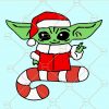 Baby Yoda Christmas SVG, Baby Yoda SVG, Christmas SVG, Christmas Baby Yoda SVG, Baby Yoda with Santa Hat SVG, Baby Yoda, Santa Baby Yoda, Christmas SVG file