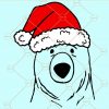 Bear with Santa hat SVG, Christmas bear SVG, Bear Santa hat SVG, Bear with Hat SVG, Christmas SVG free, Christmas SVG, Christmas SVG file, Bear SVG, Christmas cut file, bear mom Christmas SVG, Christmas shirt SVG files