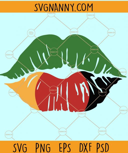 Black History Month Lips SVG, Lips SVG, Black History Month svg, Juneteenth svg, afro lips svg, lips Juneteenth SVG file