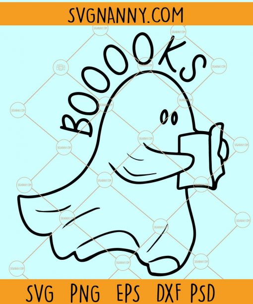 Booooks svg, Ghost Books svg, Booooks Svg, Halloween Reading Svg, Librarian svg, Librarian ghost svg, Bookworm svg, Halloween Teacher Svg, booooooks svg Files