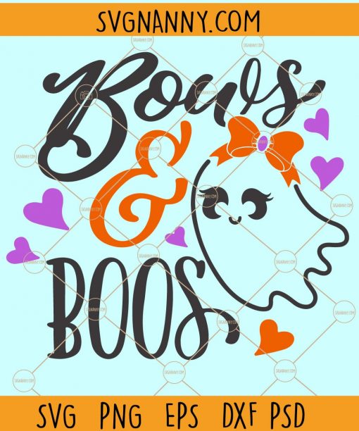 Bows and Boos SVG, Cute Ghost svg, Halloween svg for Girl, Girl Halloween svg, Ghost svg, Ghouls svg, kids Halloween svg Files