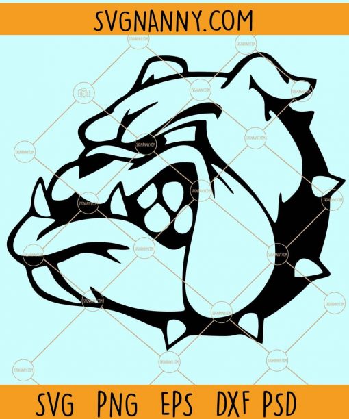 Bulldog Face SVG, Angry Bulldog Face SVG, Bull Dog Face Cut File, Gift For Dog Lovers, Bulldog Mascot, Dog Mom Gift, English bulldog svg free, bulldog mascot svg, American bulldog svg, Georgia bulldog svg, French bulldog svg files