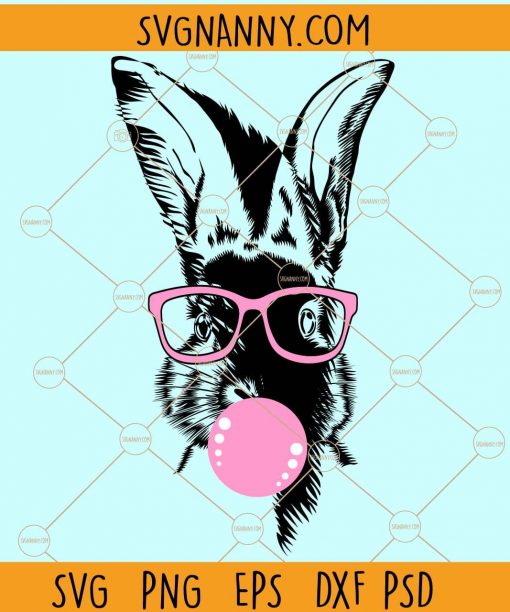 Bunny sunglasses svg file