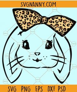 Product Tags# Bunny with leopard print bow svg, Easter Bunny SVG, Leopard Print Bunny Svg file