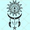 Celestial Sun and Moon SVG, Sun and moon svg, celestial svg, crescent moon svg, magical moon svg, Sun and Moon SVG, Crescent Moon SVG, Celestial SVG files