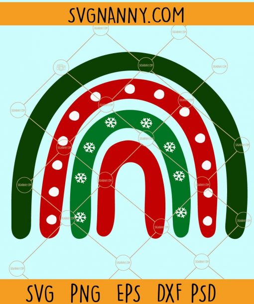 Christmas Rainbow Svg, Merry Christmas Svg, Rainbow Baby Svg, Leopard Rainbow svg, Holiday svg, Christmas SVG, Merry Christmas Svg, Christmas Png, Christmas Svg files