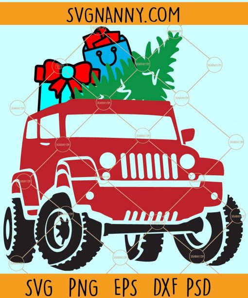 Jeep with Christmas Tree SVG, Christmas Jeep SVG, Jeep Christmas SVG, Christmas SVG, Christmas Truck SVG, Christmas SVG Files, Christmas SVG  files