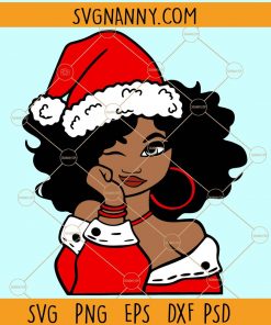 Afro Christmas Afro woman SVG, Afro Christmas SVG, Afro Santa SVG, Afro American Christmas SVG, Black Woman svg, black women, African American svg, afro woman, Black woman Christmas SVG, Afro Woman svg, Black Girl svg, Santa Claus svg, Melanin svg   files