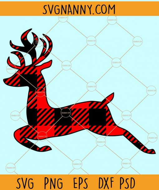 Merry Christmas svg, Buffalo Plaid Reindeer Svg,, Reindeer Svg, Christmas Reindeer, Christmas Svg, Christmas Plaid Svg, Christmas Shirt Svg files