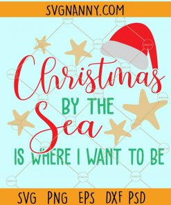 Christmas By The Sea svg, Beach svg, Beach Christmas svg, Holiday svg, Christmas svg design, Beachy Christmas Svg, Beach House Svg  Files