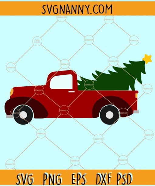 Red Truck Christmas Tree svg, Red Truck svg, Red Truck Christmas svg, Christmas Truck svg, Christmas svg, Christmas svg, holiday svg files