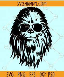 Cool Chewbacca svg, Star Wars SVG, The Mandalorian, Darth Vader svg, Chewie Sunglasses svg, Chewbacca with sunglasses svg, Star Wars lovers svg files