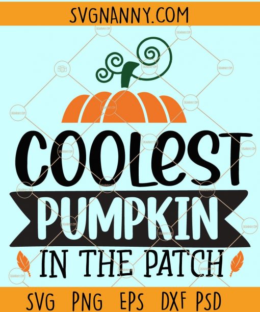 Coolest Pumpkin in the Patch SVG, Pumpkin Patch SVG, Boy Pumpkin SVG, Thanksgiving SVG, Halloween Pumpkin SVG, Halloween Shirt SVG, kids Halloween svg, fall SVG, Halloween SVG files