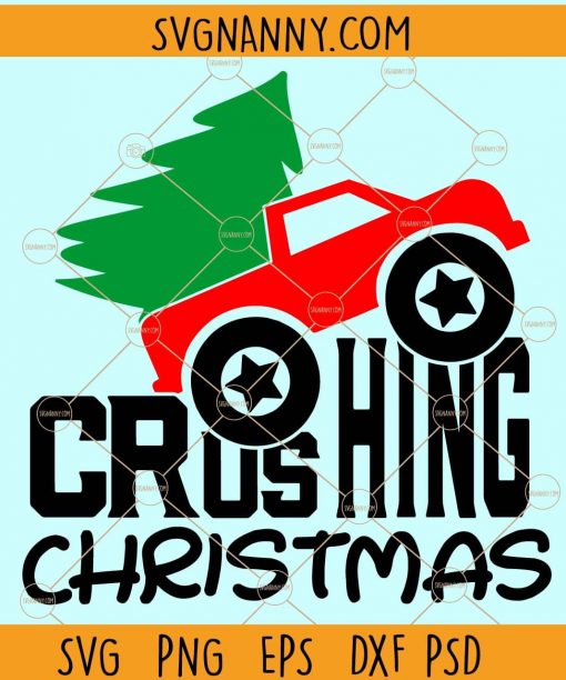 Crushing Christmas Svg, Christmas Svg File, Holiday Svg, Christmas truck Svg, Christmas Svg Designs