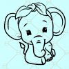 Cute Baby Elephant SVG, Baby Elephant with bandana SVG, mom and baby elephant svg, Elephant svg, cute baby elephant svg free, baby elephant svg, elephant family svg, elephant head svg, Baby Shower svg file