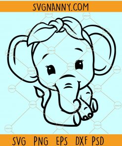 Cute Baby Elephant SVG, Baby Elephant with bandana SVG, mom and baby elephant svg, Elephant svg, cute baby elephant svg free, baby elephant svg, elephant family svg, elephant head svg, Baby Shower svg file