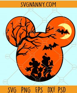 Disney Halloween SVG, Mickey head svg,  Halloween SVG, Mickey Halloween svg, Mickey ears Halloween svg, Disney Halloween shirt svg, Mickey Pumpkin SVG file