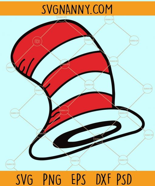 Dr Seuss hat svg, Hat SVG, Hat Dr Seuss svg, The Cat In The Hat Svg, Dr Seuss svg, cat in the hat svg, cat in the hat svg cricut, dr seuss svg, cat in the hat face svg  files