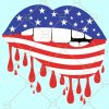 Dripping Patriotic lips SVG, American flag lips svg, 4th of July lips svg, all American girl svg, Patriotic svg, 4th of July svg, 4th of July shirt svg, July 4th svg, America Svg, USA svg files