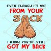 Though I’m Not From Your Sack I Know You’ve Still Got My Back Svg, Happy Father Day Svg, funny fathers day svg, Father’s Day Svg, Dad Svg, Not From Your Sack svg, Funny Dad Svg, adult humor svg