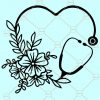 Floral stethoscope svg, Nurse SVG, Heart Stethoscope SVG, Nurse Life svg, Stethoscope Svg, Doctor svg, stethoscope vector, nurse stethoscope svg, stethoscope heartbeat svg, flower stethoscope svg