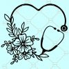 Floral stethoscope svg, Nurse SVG, Heart Stethoscope SVG, Nurse Life svg, Stethoscope Svg, Doctor svg, stethoscope vector, nurse stethoscope svg, stethoscope heartbeat svg, flower stethoscope svg