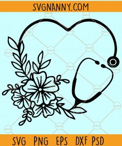 Floral stethoscope svg, Nurse SVG, Heart Stethoscope SVG, Nurse Life svg, Stethoscope Svg, Doctor svg, stethoscope vector, nurse stethoscope svg, stethoscope heartbeat svg, flower stethoscope svg