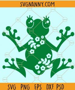 Floral Frog SVG, Frog svg files, Tree Frog SVG, Tropical Svg, Frog Clipart, Frog mandala svg  files