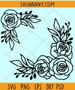 Flower frame SVG, floral frame SVG, floral frame svg free, floral frame  png, floral svg free, floral border design, border svg