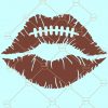 Football lips SVG, Lips with football laces svg, Brown football lips svg, football mom svg, football shirt svg, distressed football lips svg files