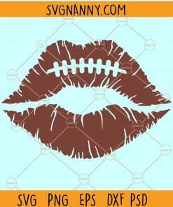 Football lips SVG, Lips with football laces svg, Brown football lips svg, football mom svg, football shirt svg, distressed football lips svg files