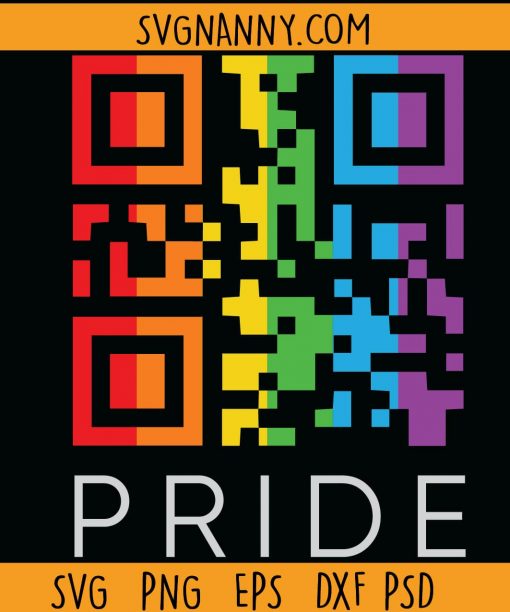 Gay pride QR code svg, Gay pride barcode svg, Gay Pride svg, Ally svg,  Equality Svg, Support LGBT Rights svg, LGBTQ svg files, Pride Svg Files, gay svg, Gay pride svg files