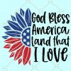 God Bless America SVG, 4th of July SVG, Patriotic SVG  file