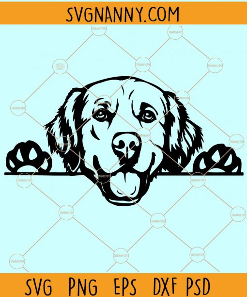 Golden retriever svg, Goldie SVG, Golden Retriever dog SVG, peeking Golden Retriever SVG, svg for cricut, free golden retriever svg file, golden retriever silhouette file