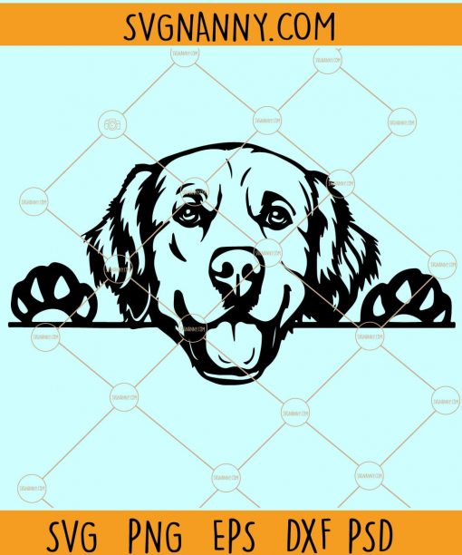 Golden retriever svg, Goldie SVG, Golden Retriever dog SVG, peeking Golden Retriever SVG, svg for cricut, free golden retriever svg file, golden retriever silhouette file