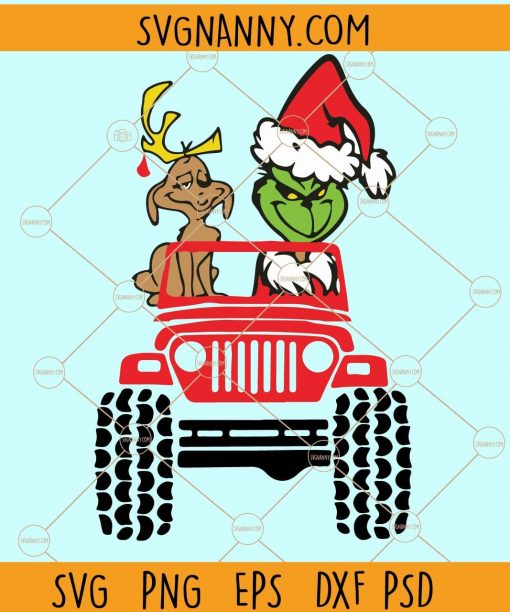Grinch And Dog Jeep SVG, Grinch And Dog Christmas SVG, Christmas Svg, Christmas Grinch Svg, Grinch Svg, Christmas Jeep SVG, Grinch jeep SVG files