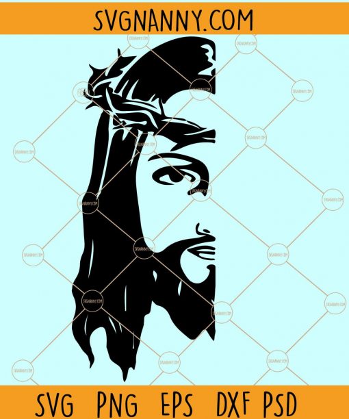 Half Jesus face SVG, Jesus clipart svg, Easter svg, Jesus SVG, Jesus Cut File, Jesus Face SVG, Jesus Christ SVG, Half Jesus SVG  file