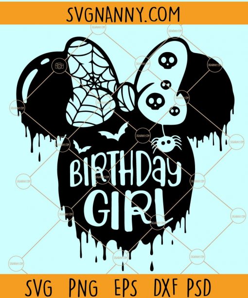 Halloween Birthday Girl SVG, Disney Birthday Svg, Girl Birthday Halloween Svg, Disney Halloween svg, Halloween Mouse Svg, Halloween Svg files