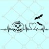 Halloween pumpkin heartbeat Svg, Halloween heartbeat svg, Pumpkin heartbeat Svg, Halloween svg files, Halloween Shirt Svg Files