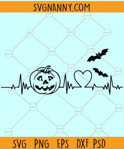 Halloween pumpkin heartbeat Svg, Halloween heartbeat svg, Pumpkin heartbeat Svg, Halloween svg files, Halloween Shirt Svg Files