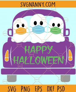 Halloween Truck with ghost Svg, Halloween truck svg, Truck svg, Halloween ghosts svg, Halloween svg files for cricut