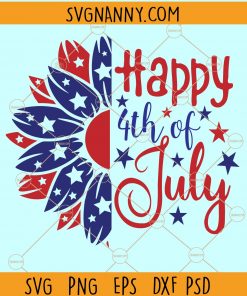 Happy 4th of july, Patriotic sunflower svg, America SVG, American flag sunflower svg, 4th of July Svg, American Flag Svg, USA flag svg, Memorial Day svg, American flag sunflower svg free, 4th of July sunflower svg, memorial sunflower svg, sunflower flag svg  Files