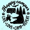 Happy Camper SVG, Camping SVG, Camper SVG, Summer SVG, Camping Clipart, Camp svg Files, Camp svg, Camp life svg, Adventure svg  file