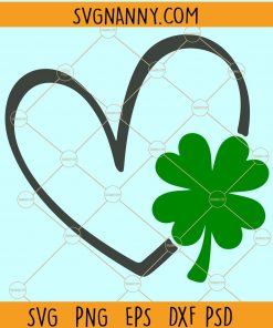 St Patrick’s Day Heart Clover Svg, Heart Clover SVG, St Patrick’s Day svg, Clover heart SVG, St Patrick’s svg, Irish svg, St Paddy Day svg, St Pattys Day svg